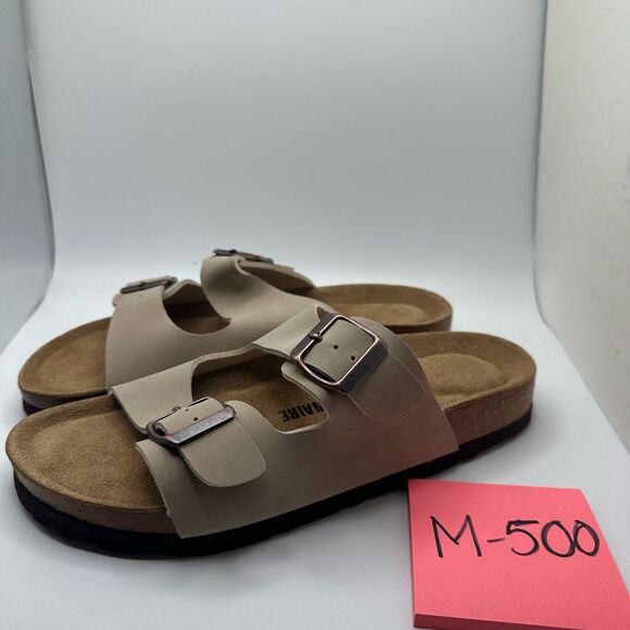 CUSHIONAIRE Women's Cork Footbed Sandal With +Comfort 8.5 STONE - Picture 3 of 7